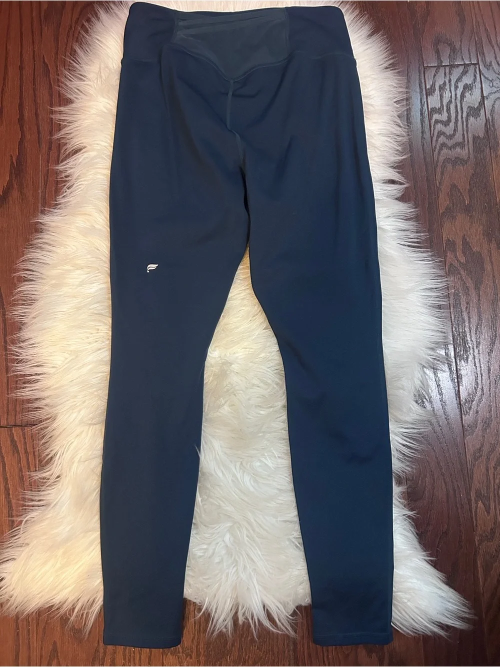 Fabletics Teal 2 Piece Athletic Set Leggings Short Sleeve Workout Top Womens M